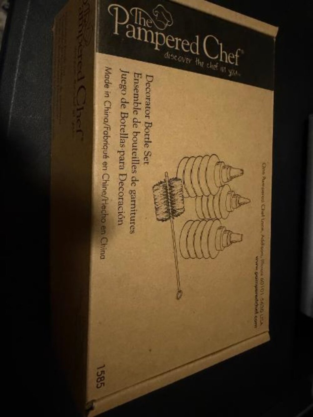 Pampered Chef Decorator Bottle Set of 3 #1585 NEW